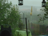 Unwetter im Garten